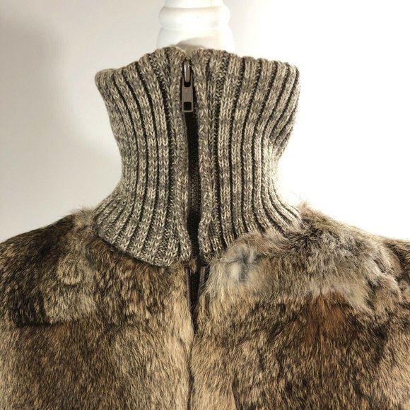VTG Avanti Thalhimers Fur Turtle Neck Zip Jacket L - Picture 6 of 7